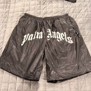 Palm Angels Black Mesh-Lined Shorts
